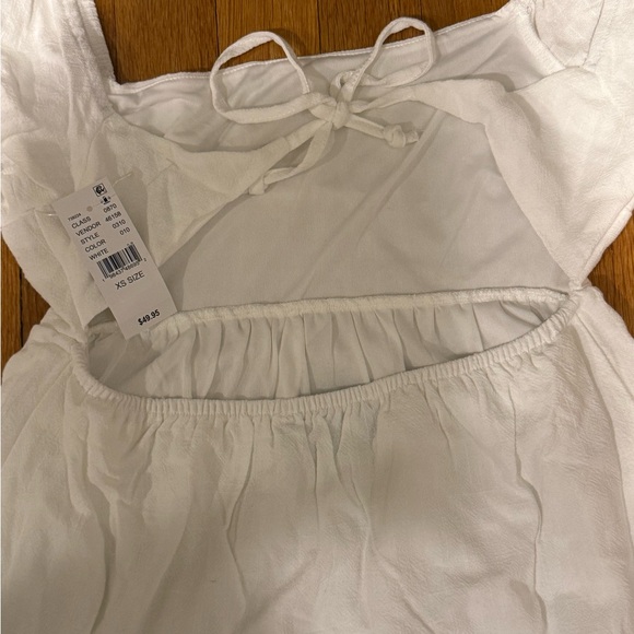 Square Neckline White Dress - Picture 3 of 4